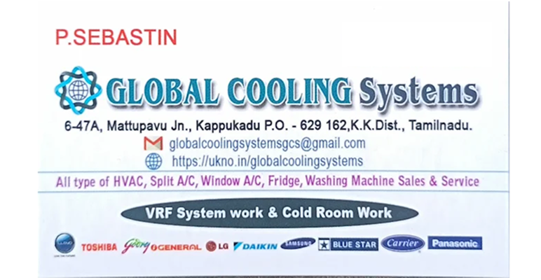 Global Cooling systems AC Service in Kappukadu
